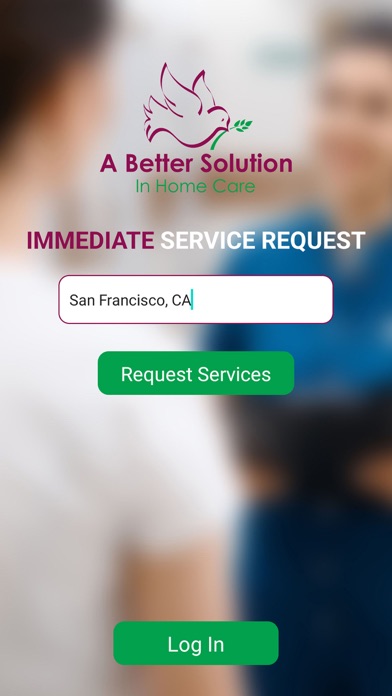 Immediate Service Request Screenshot