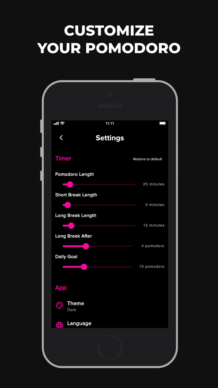 Minimalist Pomodoro Timer