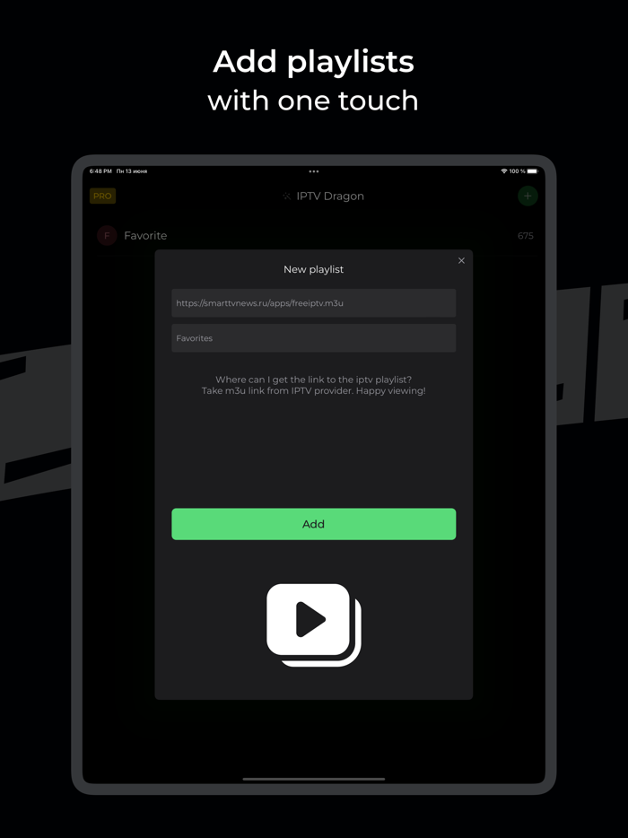 XTREAM IPTV TV Player IP 