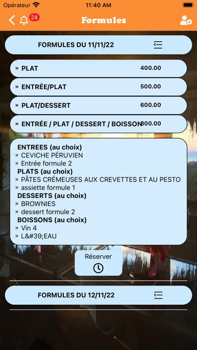 MenuSVP-Clients Screenshot
