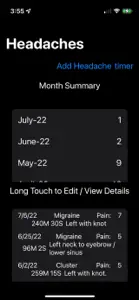 My Simple Headache Tracker screenshot #1 for iPhone