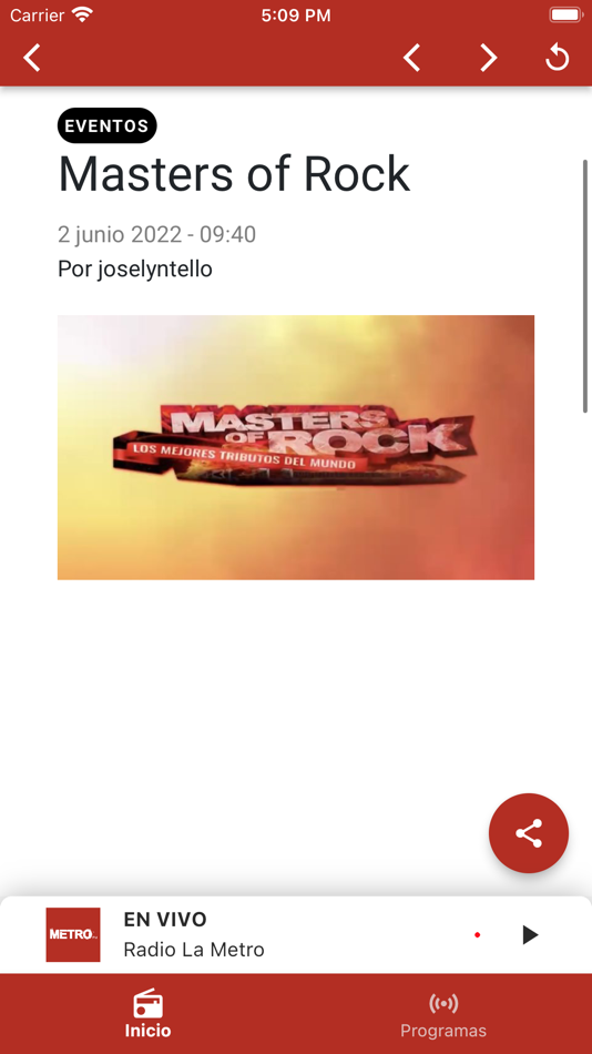 #3. Radio La Metro (iOS) 由: Convergente Spa