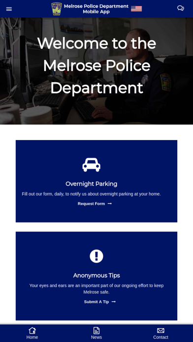 Melrose Police Department Screenshot