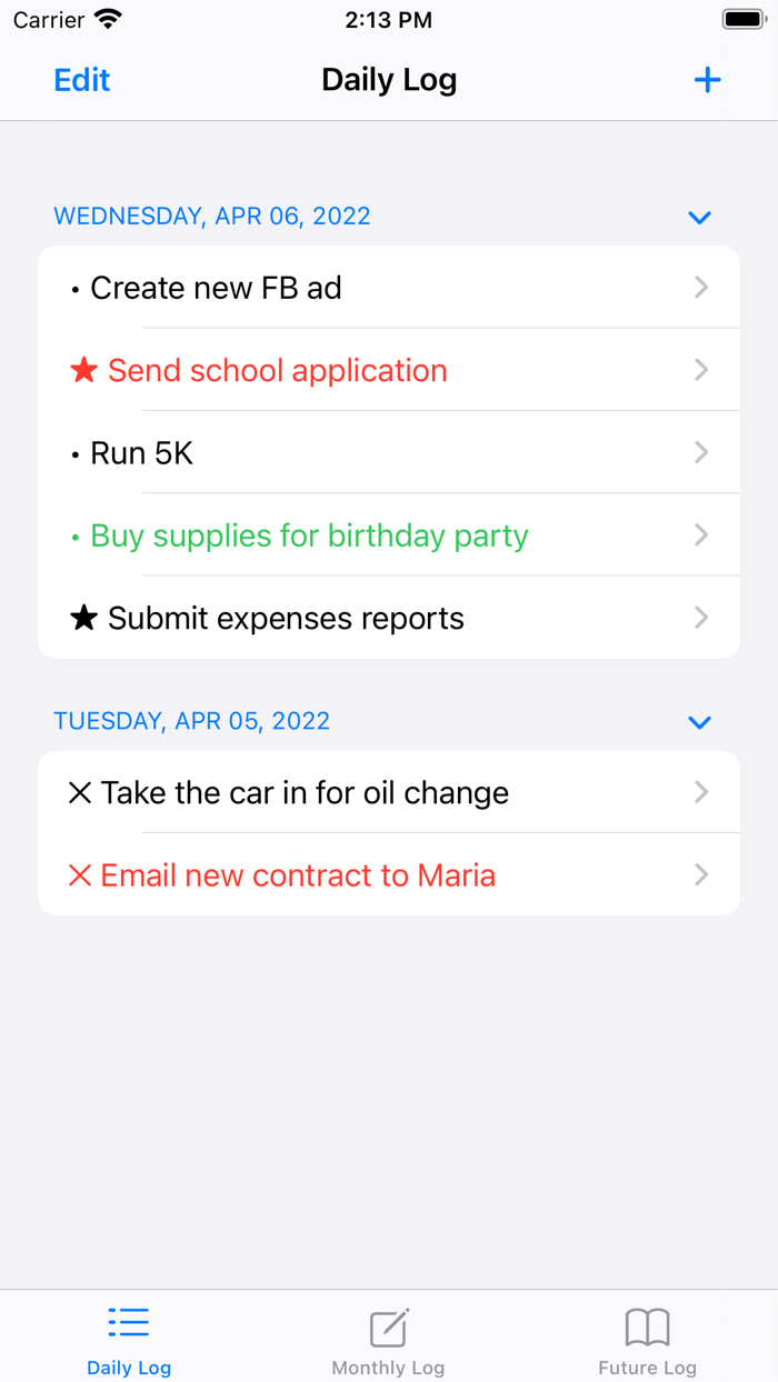 Bullet Journal Daily
