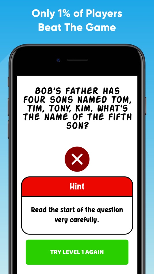 #2. Impossible Quiz - Hard Test (iOS) 来自: DH3 Games