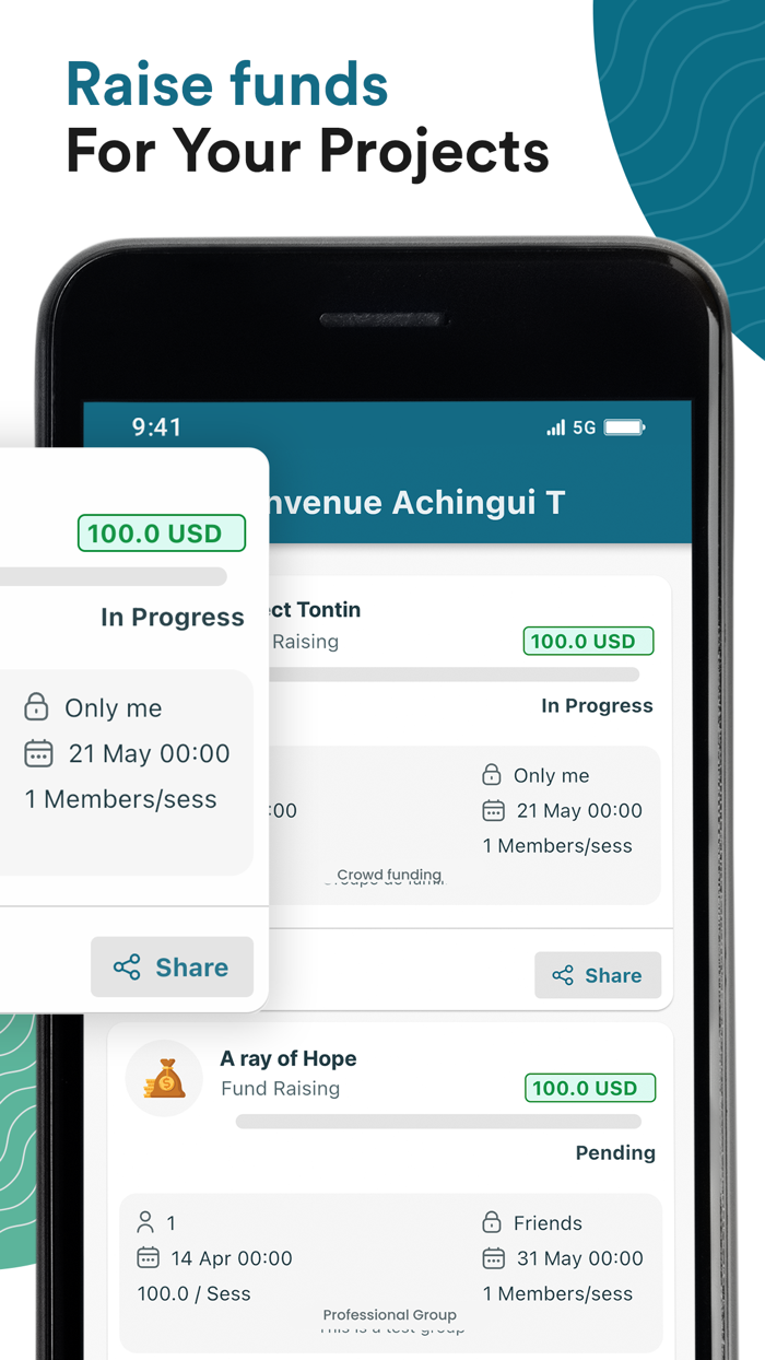 Tontinapp Connect and Share