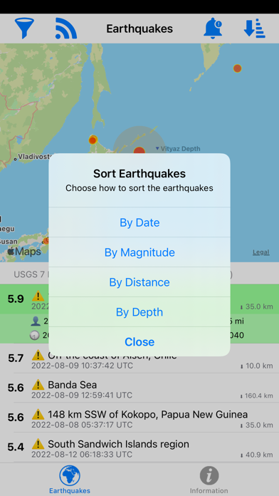 Wake up! Earthquake LITE Screenshot