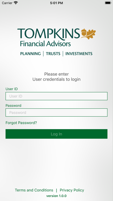 Tompkins Financial Advisors Screenshot