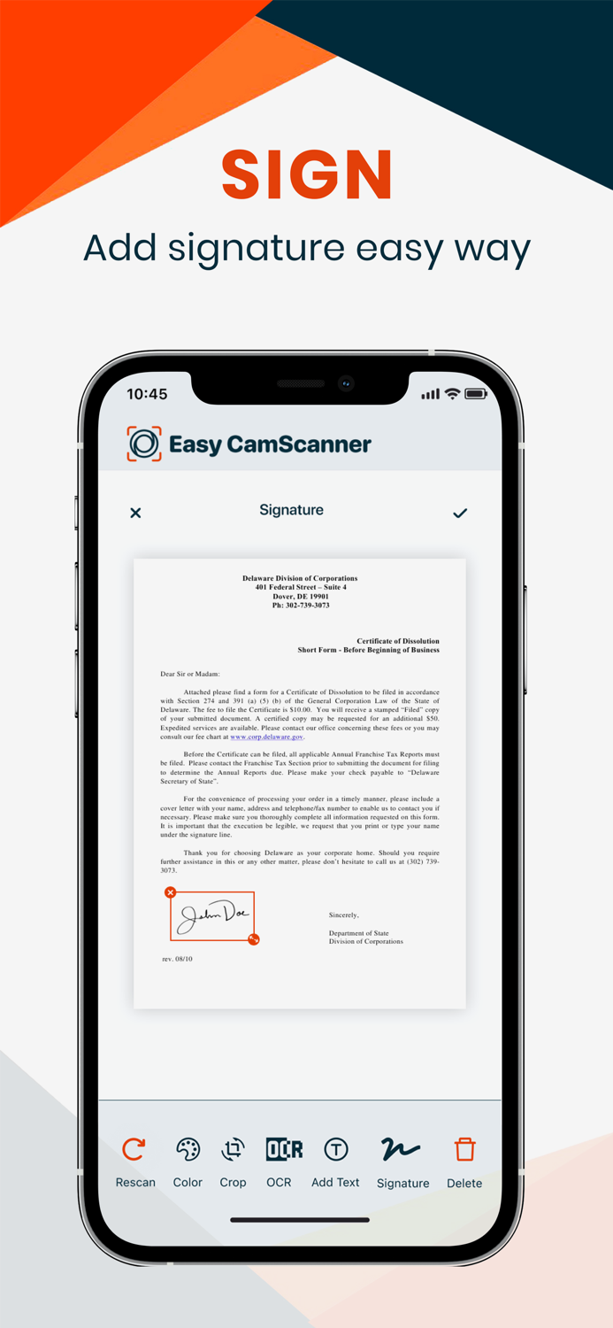 PDF CamScan Sign OCR FAX App