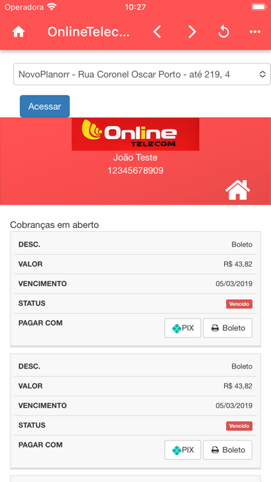 OnlineTelecom Screenshot