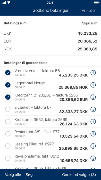 Sydbanks MobilBank Erhverv Screenshot