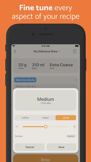 Brew Timer - Coffee Recipes iPhone Ekran Görüntüsü 3