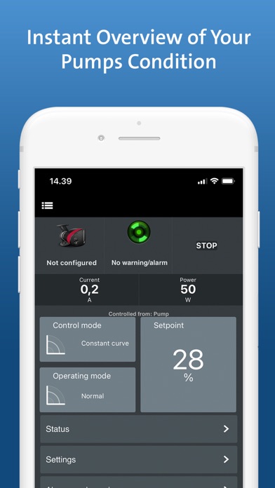 Grundfos GO Remote - Pump Tool Screenshot