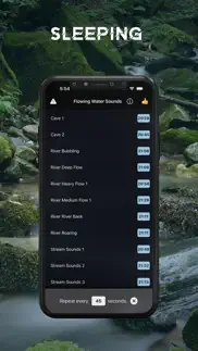 flowing water sounds for sleep iphone screenshot 2
