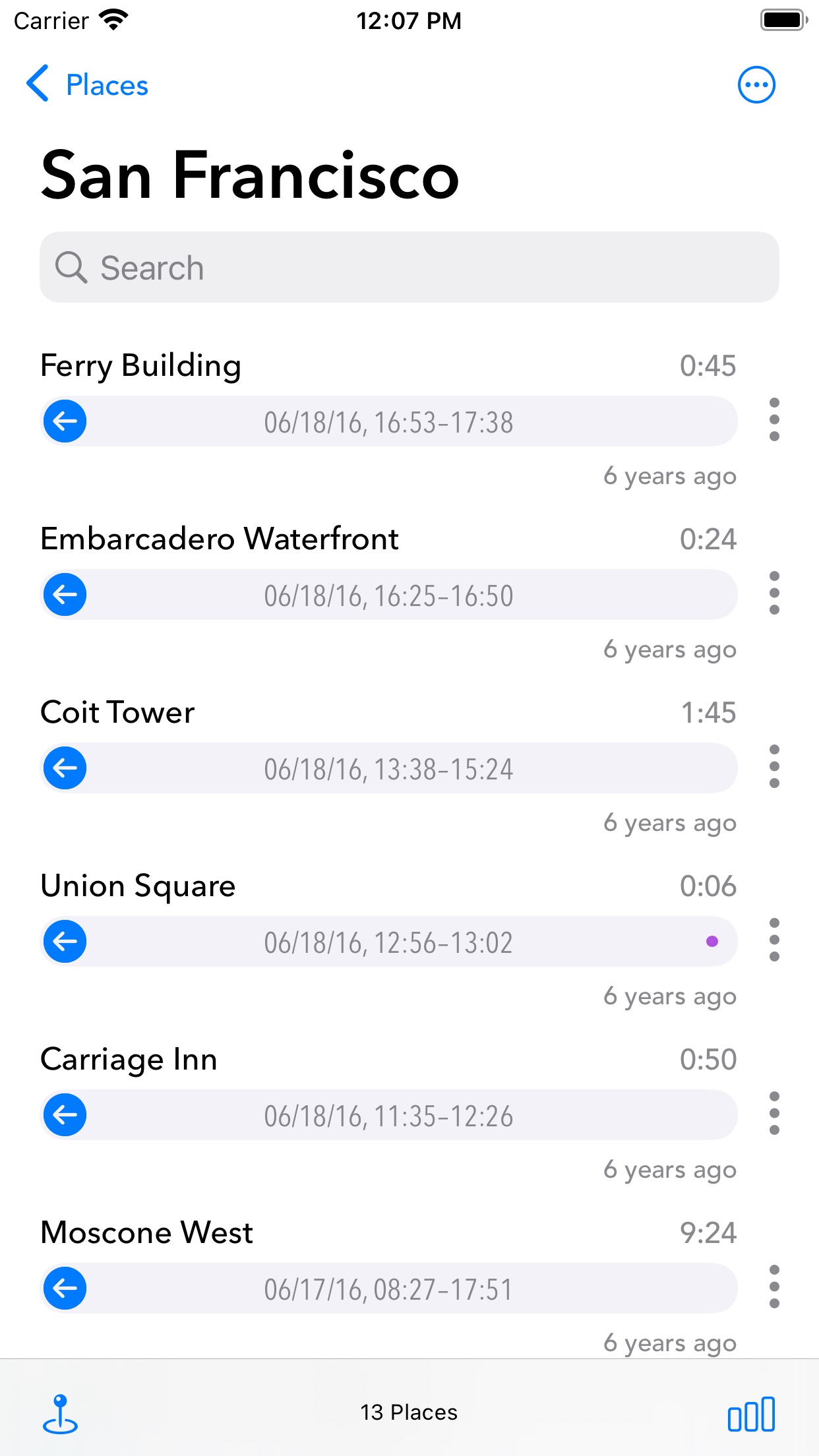 Screenshot do app Geofency - Time Tracking