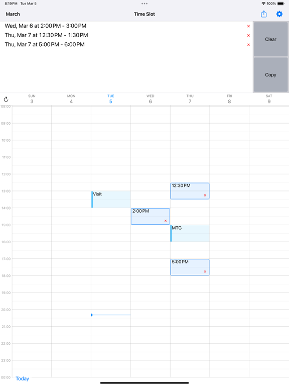 Screenshot #5 pour Time Slot - Calendar Text
