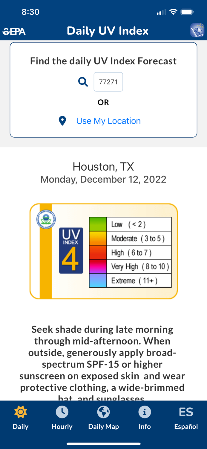 EPAs SunWise UV Index
