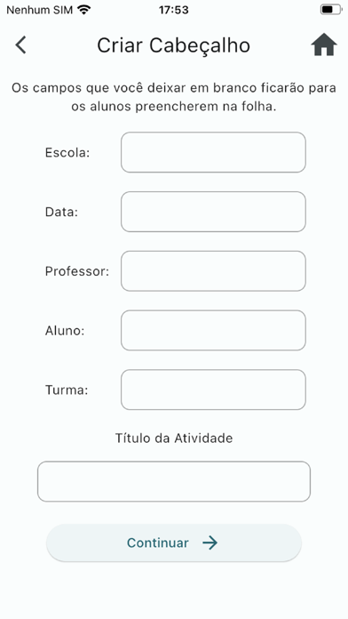 Criar Atividades Escolares Screenshot
