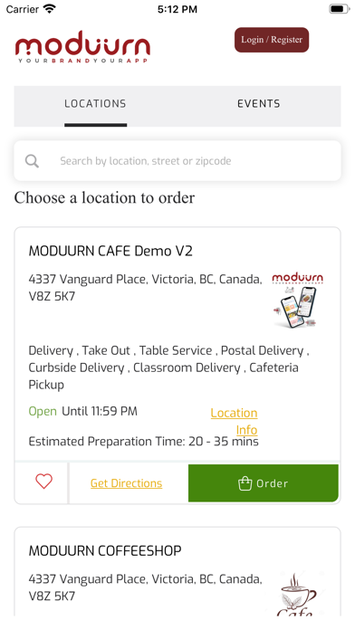 Moduurn Cafe Screenshot