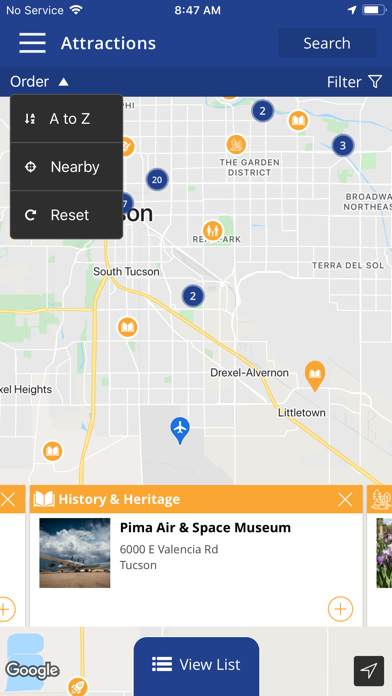 Southern Arizona Attractions Screenshot