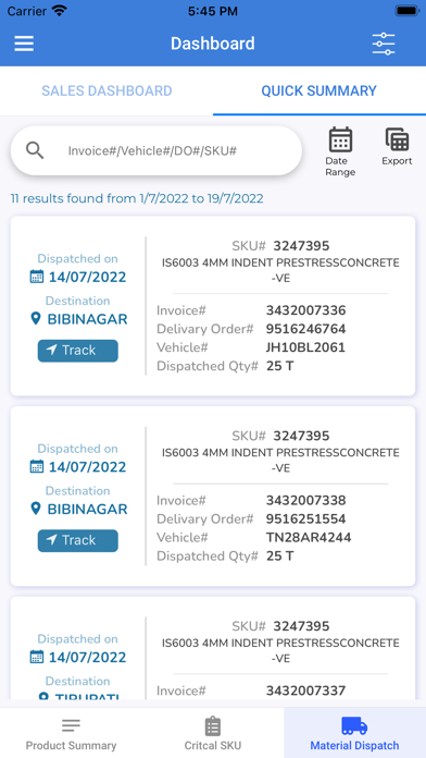 Tata Steel Compass Screenshot
