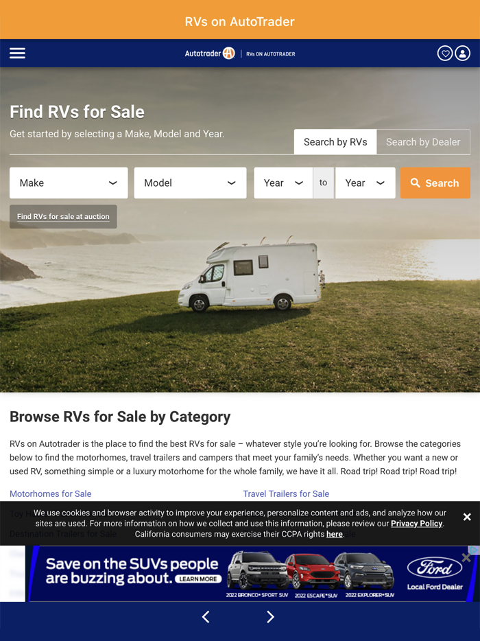 RVs on Autotrader