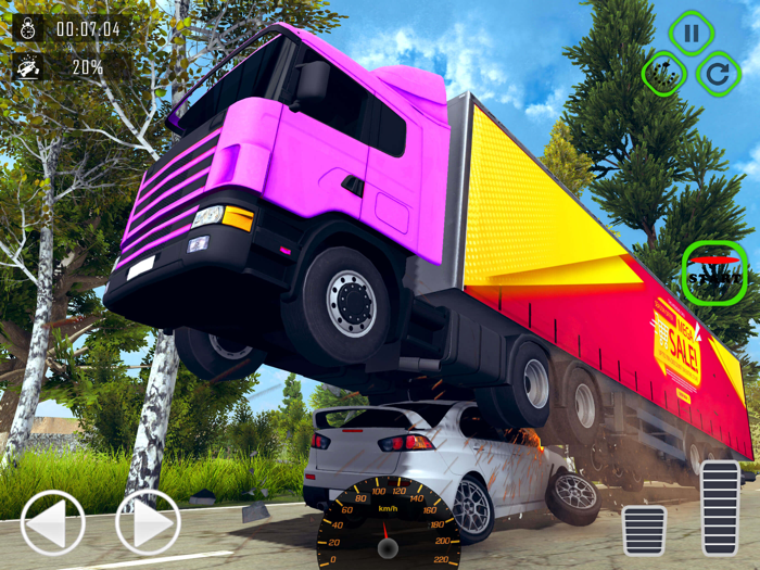 Semi Truck Crash Beam Drive