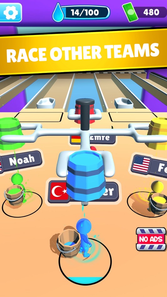 #1. Bucket Race (iOS) Podle: Polyque Games