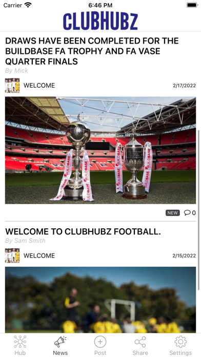 ClubHubz Football Screenshot