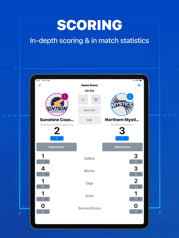 QS Volleyball iPad screenshot 5 - Sports app