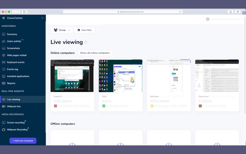 Screenshot #2 pour CleverControl Employee Monitor