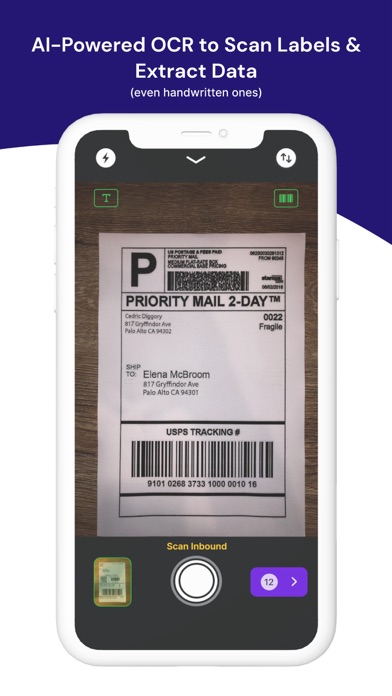 PackageX Receive Screenshot