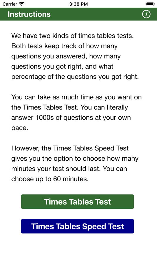#4. Times Tables Test (iOS) بواسطة: H Valeur