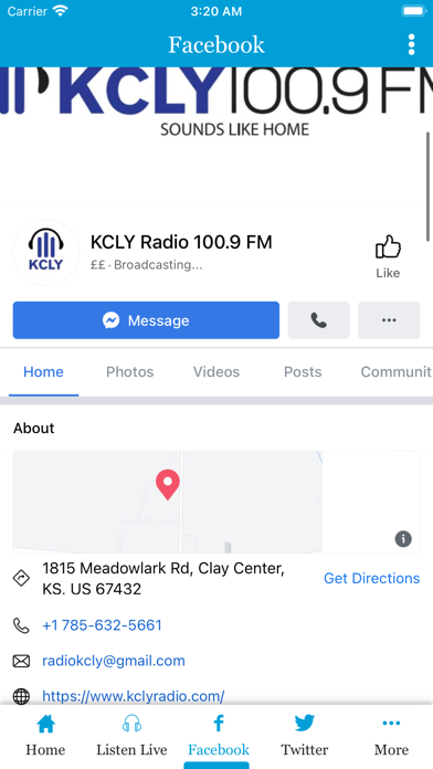 KCLY Radio Screenshot