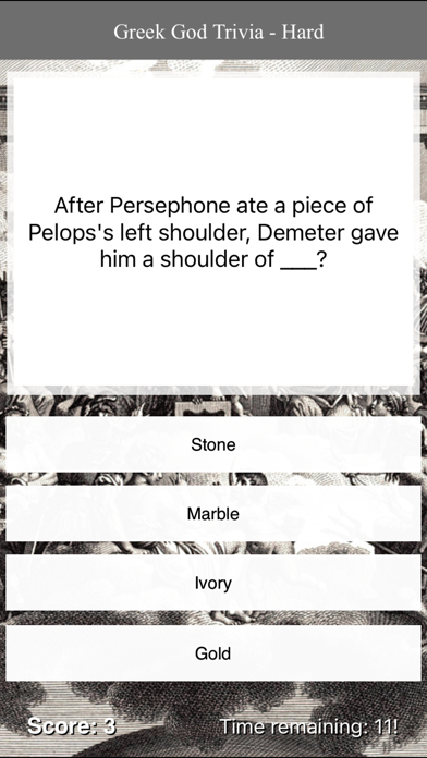 Greek God Trivia Screenshot