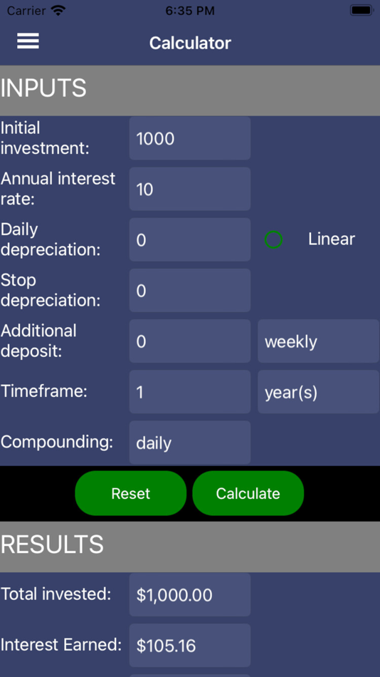 #2. Compound Interest Calc. (iOS) 来自: Victor Acosta