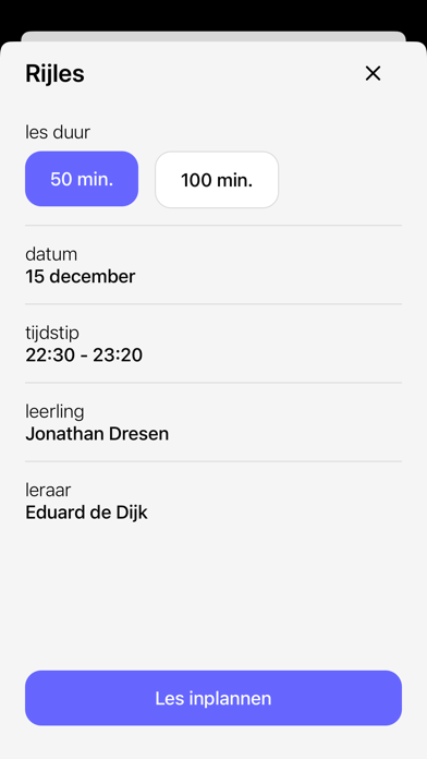 Rijplan Screenshot