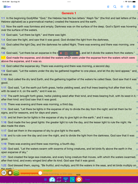 Screenshot #4 pour World English Bible Audio Book