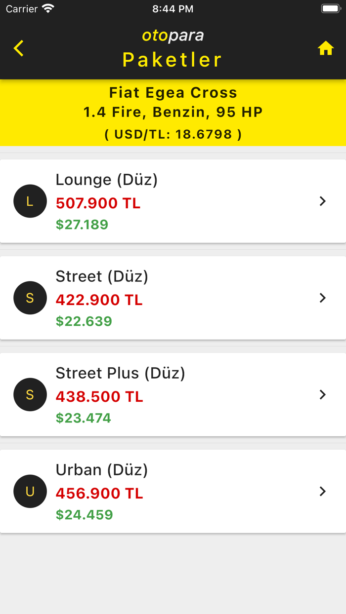 otopara Sıfır Araba Fiyatları