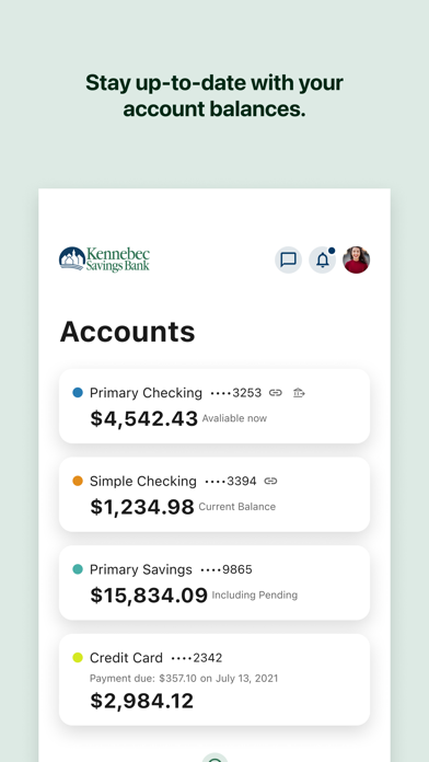 Kennebec Savings Bank Screenshot