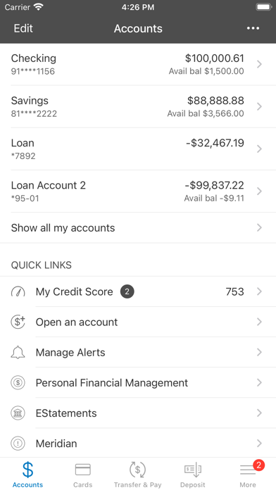 GenoaBank Mobile Banking Screenshot