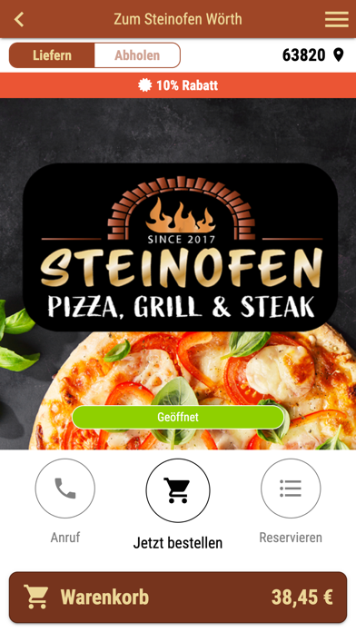 Zum Steinofen Wörth Screenshot