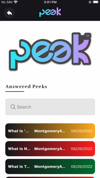 The Peek App Screenshot