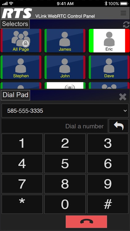RTS VLink WebRTC Control Panel screenshot-4