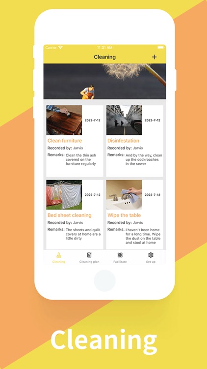 Yellow cleaning plan