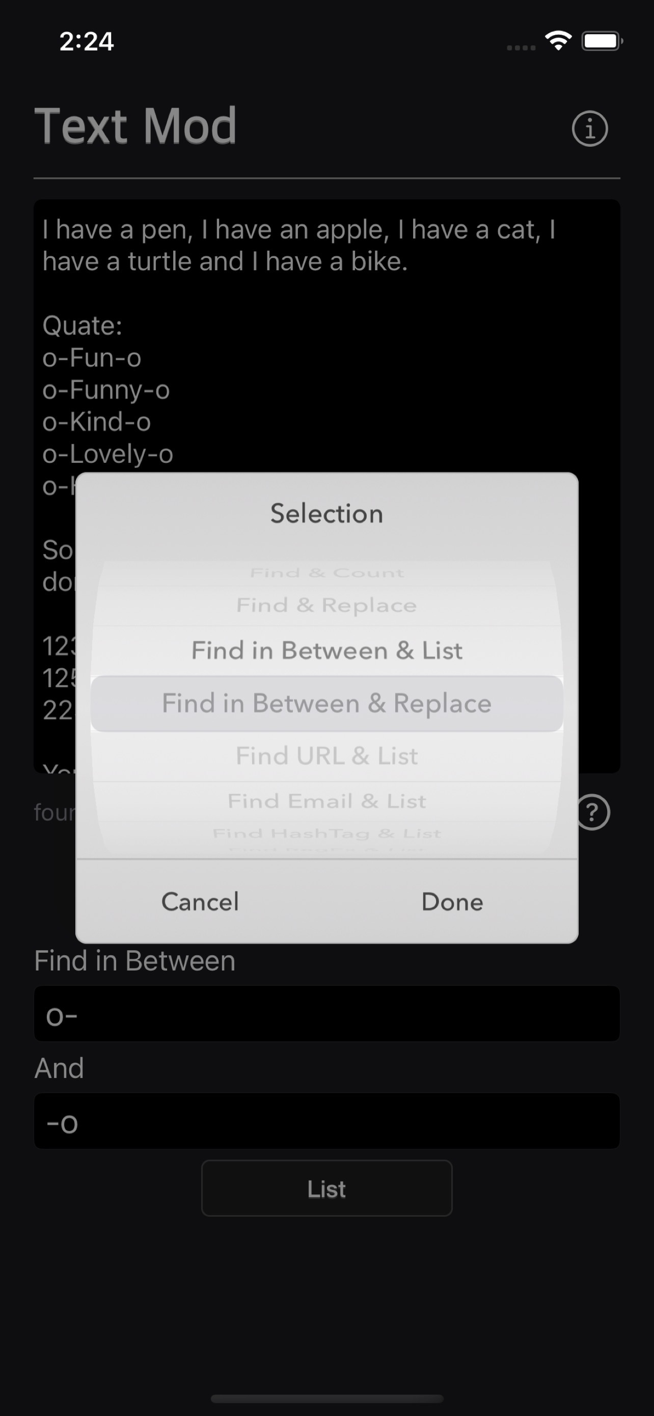 Text Mod