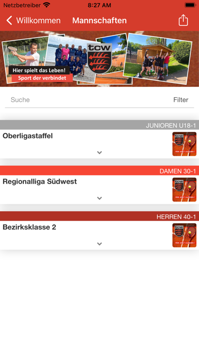 Tennisclub Waiblingen e.V. Screenshot