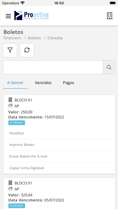 Proactive Condomínios Screenshot