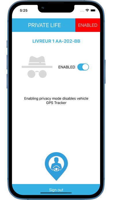 jelocalise Driver (vie privée) app screenshot