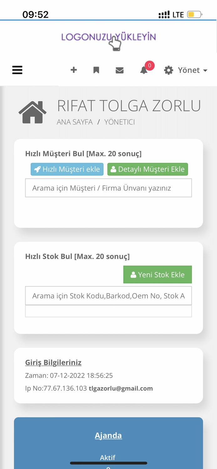 TR Cari – Müşteri Cari Hesap